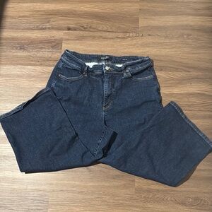 Judy Blue Dark Wash Wide Leg Cropped Jeans Size 16W